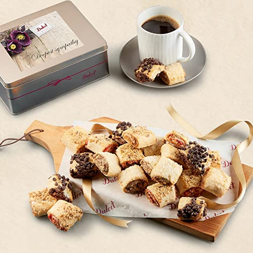Dulcet Gift Baskets Gift Baskets For Sympathy - Thinking of You Gifts for Women - Gourmet Gift Baskets of Assortment of Rugelah - Freshly Baked and Preserved Freshness During Shipping - style: Sympathy