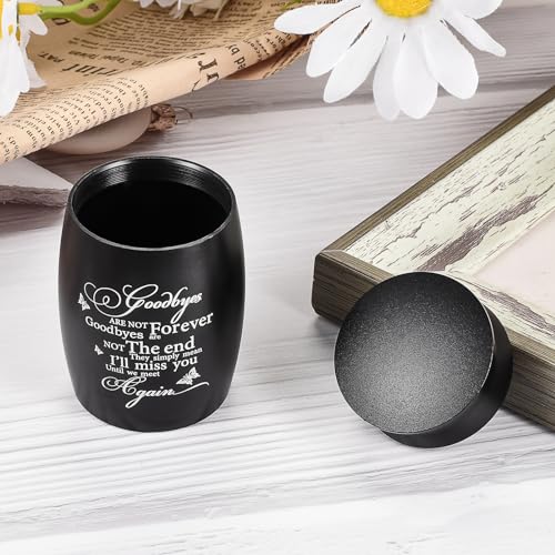 Small Urns for Human Ashes Keepsake - 3 Inches Butterfly Mini Cremation Funeral Urn - Memorial Aluminum Ashes Holder