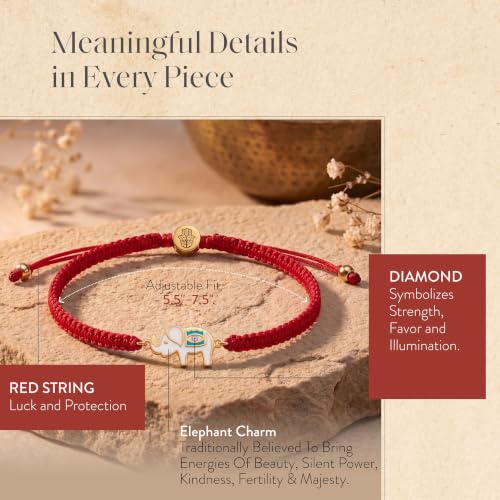 KARMA AND LUCK Adjustable Red String Bracelet for Women | Polished for Versatile, Everyday Elegance - style: Spiritual Strength