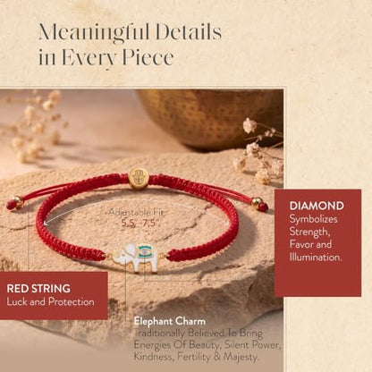 KARMA AND LUCK Adjustable Red String Bracelet for Women | Polished for Versatile, Everyday Elegance - style: Spiritual Strength