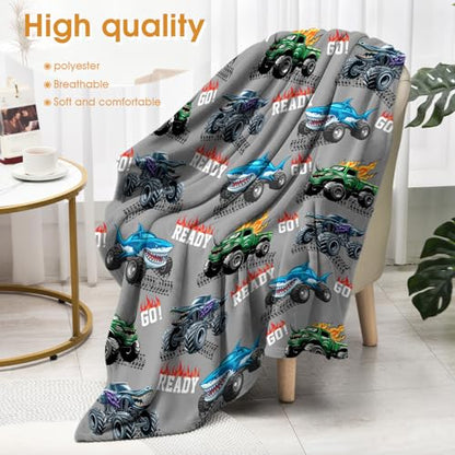 Car Shark Blanket Gifts for Adults Men Women Boys Girls Birthday Christmas Halloween Easter Dad Husband Boyfriend Son Throw Blanket 60"x80" - color: Car2, size: 60"x80"