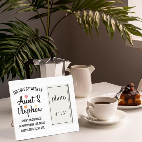Aunt Picture Frame, Auntie Gift Ideas, Nephew Gifts from Auntie, The Love Between Aunt & Nephew Photo Frame for 4 x 6 Inch Photo - color: Aunt