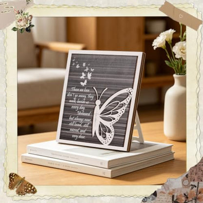 Butterfly Sympathy Gift – Memorial Plaque for Loss of Loved One – Bereavement Gift for Grieving Family, Woman Friends, Her – Remembrance Quote Wood Sign for Funeral, Memorial, Healing Decor - style: Those We Love