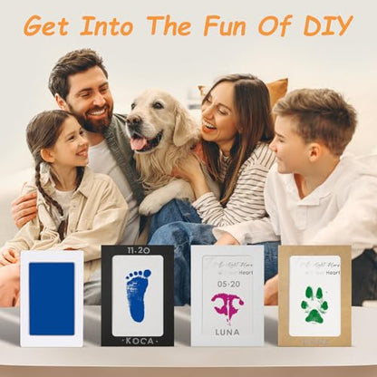 DeerZone Inkless Paw Print Kit,Dog Paw Print Kit,Dog Nose Print Kit - color: Colors, size: Small-Medium 4 Pack