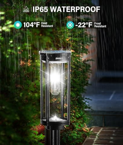 COXSENI Solar Pathway Lights Outdoor Waterproof Cool White, 8 Pack - color: Cool White, size: 8Pack