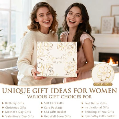 Birthday Gifts for Women Self Care Package Get Well Gift Baskets for Women | Get Well Soon Thinking of You Spa Sympathy Gift Basket, Christmas Inspirational Gift Set for Women Mom Her Friend Wife Sister - color: Beige