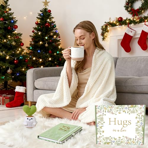 Get Well Gifts Baskets for Women Self Care Gifts, Birthday,Spa Care Package After Surgery Inspirational Thinking of You Sympathy Gift, Feel Better Encouragement Gift for Women Friends Mom w/ Blanket