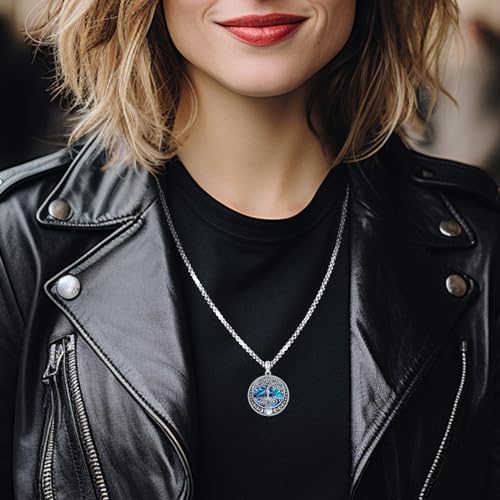 Sterling Silver Tree of Life Necklace for Women Oval Family Tree Necklace Abalone Shell Moonstone Pendant Mother Day Necklace for Mom Tree of Life Jewelry - style: Tree of Life-Moon Phase