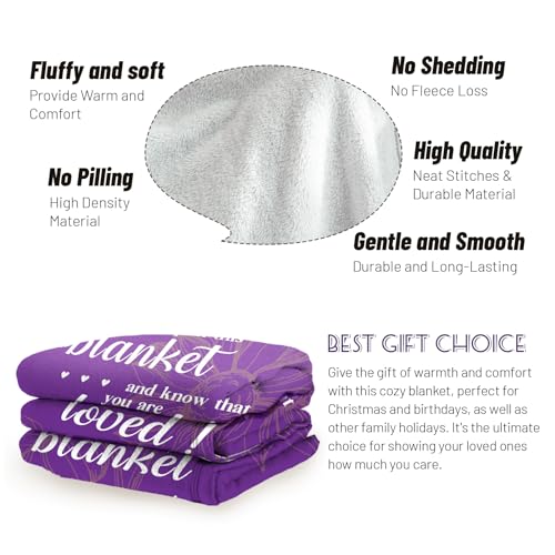 Get Well Soon Gifts, Inspirational Gifts for Her Him, Cancer Care Gifts for Women or Men, Encouragement Healing/After Surgery/Thinking of You Gifts, Hug Blanket 60"x50"(Purple)… - color: Purple