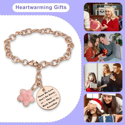 DlaeKua Bereavement Gift Bracelet Sympathy Gift for Loss of Mother Father Memorial Gifts for Loss of Husband Sister Remembrance Gifts - color: rose gold