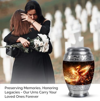 Phoenix Bird, Human Remains, 3 Inch, Metal Urns, Pack of 1, Handcrafted, Miniture for Male & Female, Small Keepsake, Little - size: 3 inch Keepsake 1PC