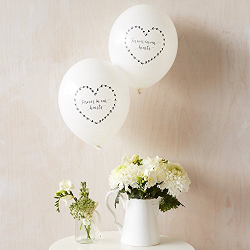 ANGEL & DOVE 25 Rainbow Funeral Balloons 'Forever In Our Hearts' Biodegradable - for Memorial, Celebration of Life