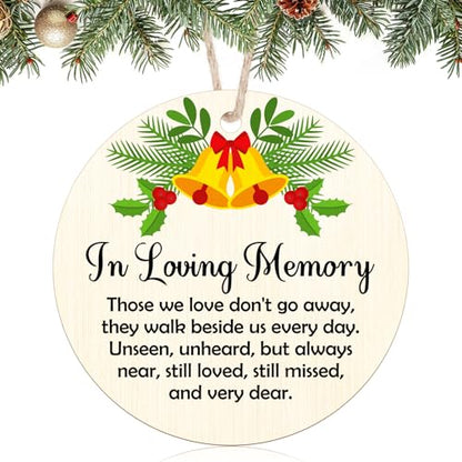 Memorial Wooden Ornaments Sympathy Gift for Loss Bereavement Gifts Ideas Christmas Ornament Memorial Condolences Grief Bereavement Gift Ideas for Loss of Mom Dad in Loving Memory Keepsake