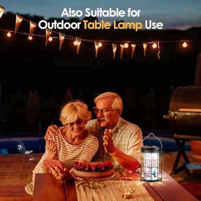 Hummingbird Solar Lanterns Outdoor Waterproof, Solar & USB Dual Charging Options, Garden Decor Hanging Lights, Gifts for Mom Wife Grandma Daughter Friends Sister