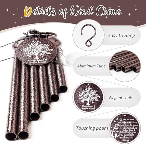 Memorial Gifts for Loss of Love one, 25''Memorial Wind Chimes of Sympathy Gifts for Loss of Love one, Bereavement, Condolence, Remembrance Gifts,Windchimes in Memory - size: Remember the Best Time