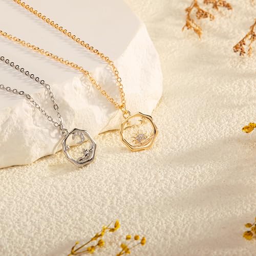 Baydurcan Pendant Necklace for Women Friends Sister Birthday Christmas Gift | Silver Evil Eye Ankh Mary Friendship Dragonfly Hummingbird Snake Turtle Pendant Necklace for Her Just Because Gifts - style: Mother & Daughter