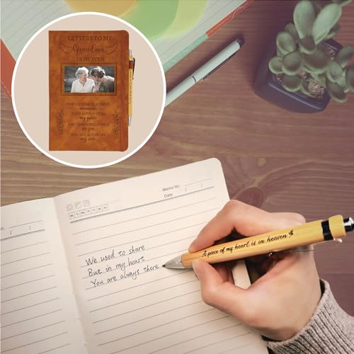 Grandma Grieving Gift, Sympathy Condolence Remembrance Memorial Gifts | Letters To My Grandma In Heaven Faux Leather Journal Window Cover 200 Pages A5 Lined for Family Friend Who Loss of Grandma - style: Grandma