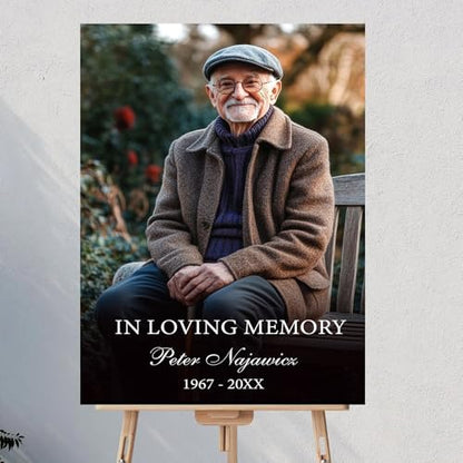 Celebration life Sign, Personalized Welcome Sign, Custom Memorial Sign, In Loving Memory Sign, Funeral Welcome Sign, Celebration of Life Welcome Sign, Celebration Life Poster -19 - color: Backgrund#19