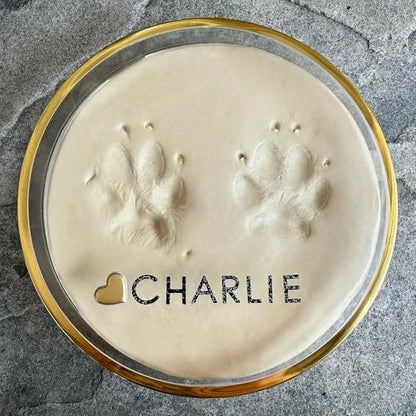 Unbreakable Bond® Pet Paw Print Memory Kit, Self-Curing Molding Putty with Gold Display Tin, No-Bake Pet Memorial Impression Set (Large) - size: Large