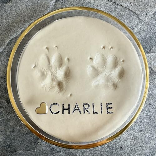 Unbreakable Bond® Pet Paw Print Memory Kit, Self-Curing Molding Putty with Gold Display Tin, No-Bake Pet Memorial Impression Set (Large) - size: Large