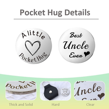 YALLNASL Grandma Aunt Mom Mothers Day Gift for Women Wife Grandpa Uncle Dad Fathers Day Presents for Men Husband Pocket Token - color: Best Uncle Ever