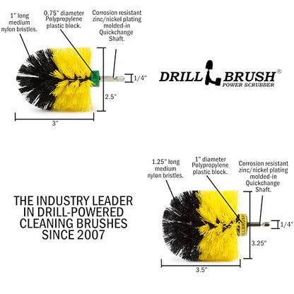 Bathroom Accessories for Cleaning - Bathtub Cleaning Tools - Sink Scrubber | Bathroom Cleaning Supplies - Shower Cleaner Brush - Glass Shower Door Brush - Tile Grout Cleaner - Power Cleaning Brush - color: Yellow