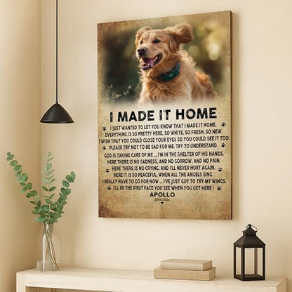 KiKiLuna Personalized Dog Memorial Framed Canvas - color: Design 2