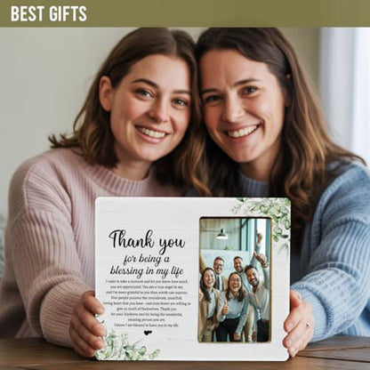 Thank You Gifts Picture Frame for Friends Women Men, Thank You for Being a Blessing in My Life Picture Frame - color: Thank You