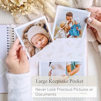 Baby Book Keepsake Boy or Girl Timeless Baby Memory Book First 5 Years for Baby Shower Gender Neutral Baby Scrapbook New Mom Gift Baby Journal from Birth to Age 5 Milestone Book Blush Pink - color: Blush Pink