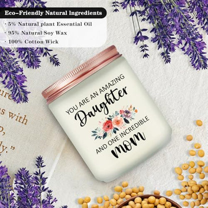 Daughter Gifts from Mom Dad -Mothers Day Gifts for Daughter - Christmas Valentines Day Gift for Daughter - Lavender Scented Candle - color: Daughter