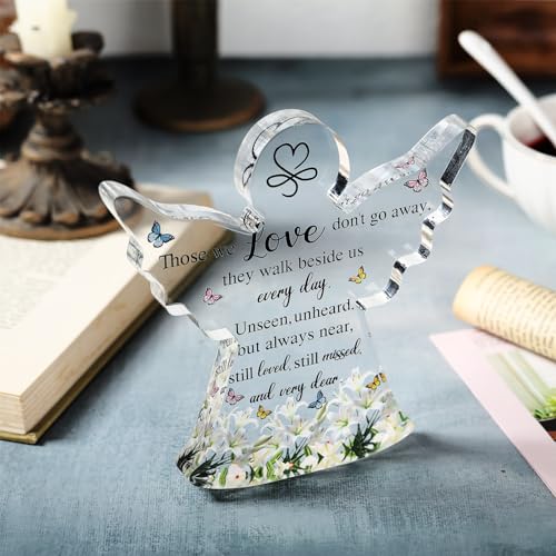 Jetec Sympathy Gifts for Loss Acrylic Angel Bereavement Gift, Angel Style - style: Angel Style