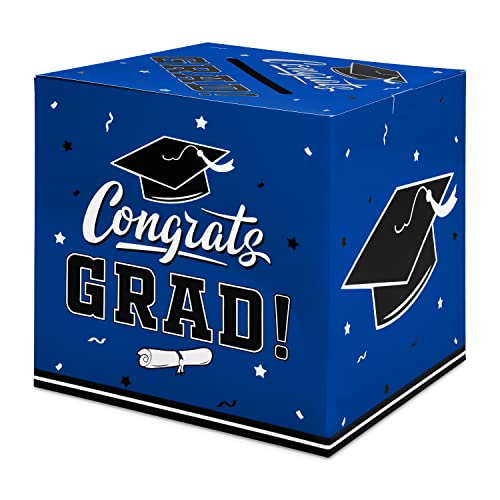 Gatherfun Graduation Decorations 2026 Graduation Box Graduation Card Box for Graduation Gift Graduation Party Favors Decor Party Supplies Blue - color: Blue
