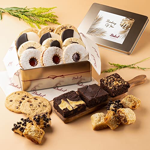 Dulcet Gift Basket - Thinking of You Gift Basket Filled With Cookies, Brownies, and Rugelah - Great Gift For All Occassions - style: Thinking of You
