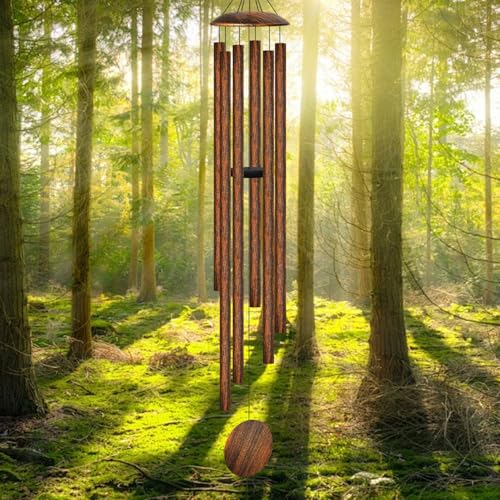 66" Extra Large Wind Chimes for Outside, 6 Thick and Bold Aluminum Tubes | Deep Tone Tuned Relaxing Melody Wind Chime, Big Wind Chimes for Garden Patio Decor, Great Gift Idea for Mother's Day(Vintage) - color: Vintage, size: 66"