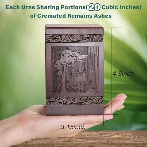DGDCDV Cremation Small Keepsake Urn for Ashes Set of 3 Mini Urn 20 Cu in - size: Small Set 3