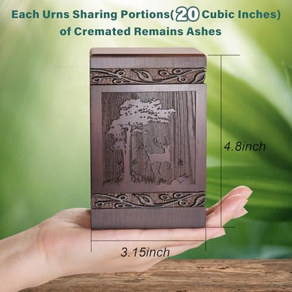 DGDCDV Cremation Small Keepsake Urn for Ashes Set of 3 Mini Urn 20 Cu in - size: Small Set 3
