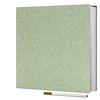 Vienrose Large Photo Album Self Adhesive for 4x6 5x7 8x10 Pictures Scrapbook Album DIY Scrap Book 40 Sticky Pages with A Metallic Pen Grassgreen | Scrapbook Album, 20 Sheets, 4x6 5x7 8x10 Photos, Metallic Pen, DIY Memory Book, Travel Photos, Birthday Gift