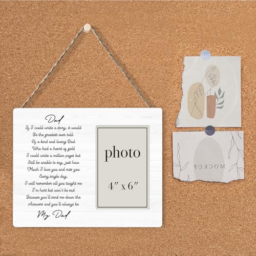 Memorial Gifts Picture Frame, Sympathy Gifts for Loss of Dad | You'll Always Be My Dad Photo Frame for 4 x 6 Inch Photo