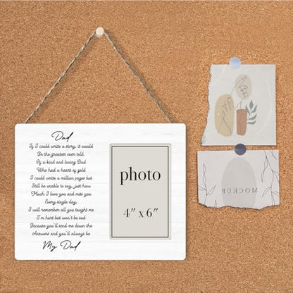 Memorial Gifts Picture Frame, Sympathy Gifts for Loss of Dad | You'll Always Be My Dad Photo Frame for 4 x 6 Inch Photo