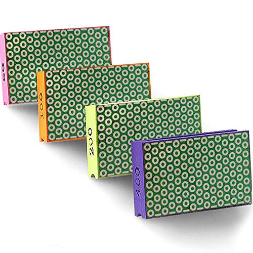 Diamond Hand Polishing Pads for Sanding Concrete Glass Stone Granite Marble 60#,100#,200#,400# (4Pcs/Set)…