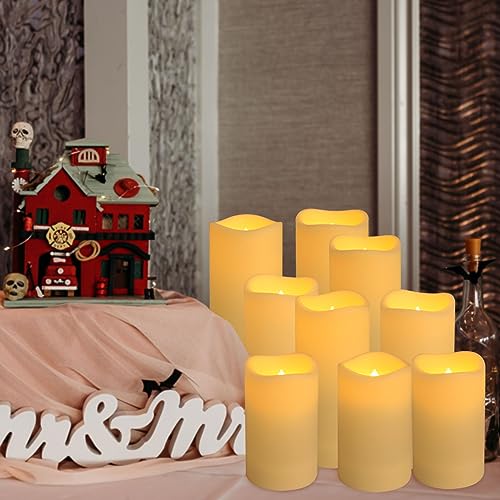 fclayvts 24-Pack LED Flameless Candles with Remote Control -Flickering Electric Candles- Timer Candles -3D Flame, for Halloween Christmas Parties,Wedding,Home,Gift and Special Occasions(Three Sizes) - size: 24-Pack