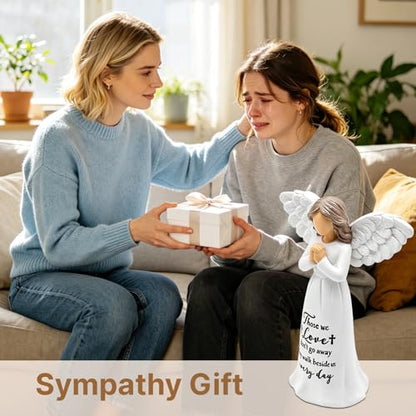 Sympathy Gifts for Loss of Loved One, Remembrance Angel Figurines, Memorial Gift for Women,Sculpted Hand-Painted Figurine Memorial Gifts for Bereavement Gifts