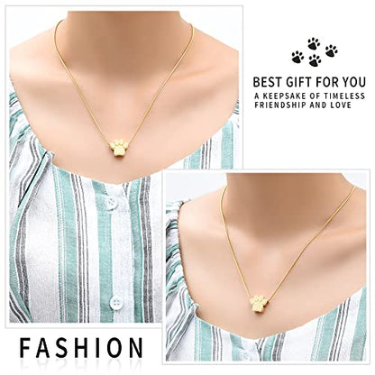 zeqingjw Pet Cremation Jewelry for Ashes Pendant Paw Print Pet Heart Urn Necklace Memorial Keepsake Jewelry for Pet/Dog's/Cat's Ashes - color: Paw Print-1-Gold