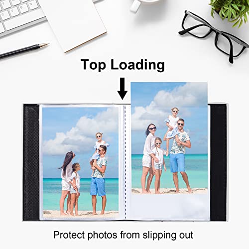 Vienrose Small Photo Album 4x6 Holds 52 Photos, 2 Pack Mini Leather Photo Album with Cover Window, Acid-Free Baby Picture Album for Wedding, Family, Travel & Gift Keepsake, White - color: White, size: 26 Pockets