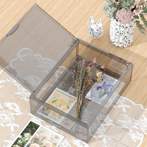 BOHOIDEE 10 x 14 Shadow Box Frame Display Case with Magnetic Door, Clear Acrylic Shadow Memory Box Frame for Flower Baby Pet Wedding Photo(1, Medium-Black) - size: Medium-Black