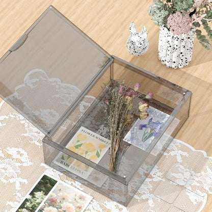 BOHOIDEE 10 x 14 Shadow Box Frame Display Case with Magnetic Door, Clear Acrylic Shadow Memory Box Frame for Flower Baby Pet Wedding Photo(1, Medium-Black) - size: Medium-Black
