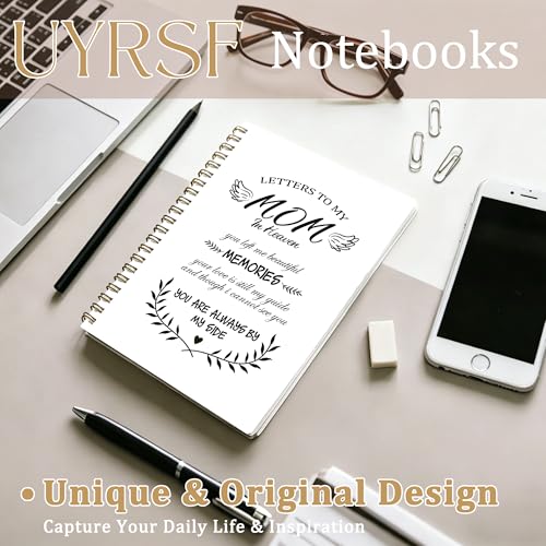 Mom Memorial Gifts Notebook Journal 5.5x8.3, Loss of Mother Sympathy Gifts Hardcover Notebook for Note Taking, Letters to My Mom in Heaven Journals for Writing - color: Letters Mom4