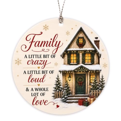 Family Ornament 2026, Family Christmas Ornaments, Acrylic Keepsake with Heartwarming Home Quote, Christmas Ornaments 2026, Best for Parents and Grandparents, FamilyOrnament - color: Familyornament
