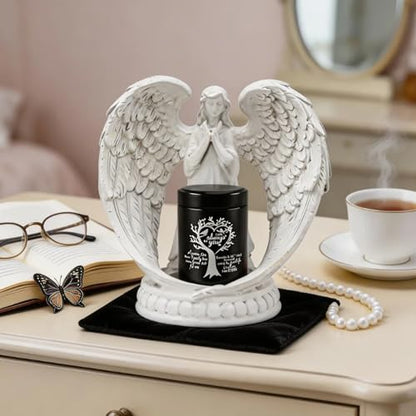 Small Keepsake Urns for Ashes - Small Keepsake Urn with Angel Wings, Pet & Human Ashes Container, Memorial Statue Gift for Mom/Grandma/Women/Dad/Grandpa (Mother-Tree of Life) - color: Mother-tree of Life