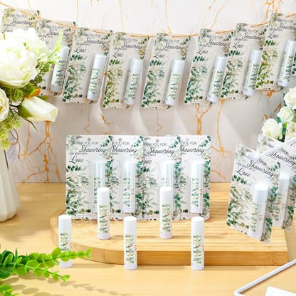 30 Pack Sage Green Baby Shower Games Prizes Party Gifts Bulk Lip Balms Favors for Winners Adults Guests Gender Reveal Favors Decorations Baby Shower Souvenirs Gift Bags Stuffers - style: Sage Green